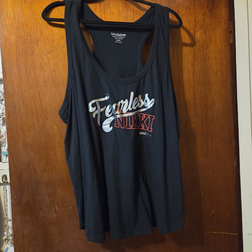 WWE Fearless Nikki Black and Red Tank Top